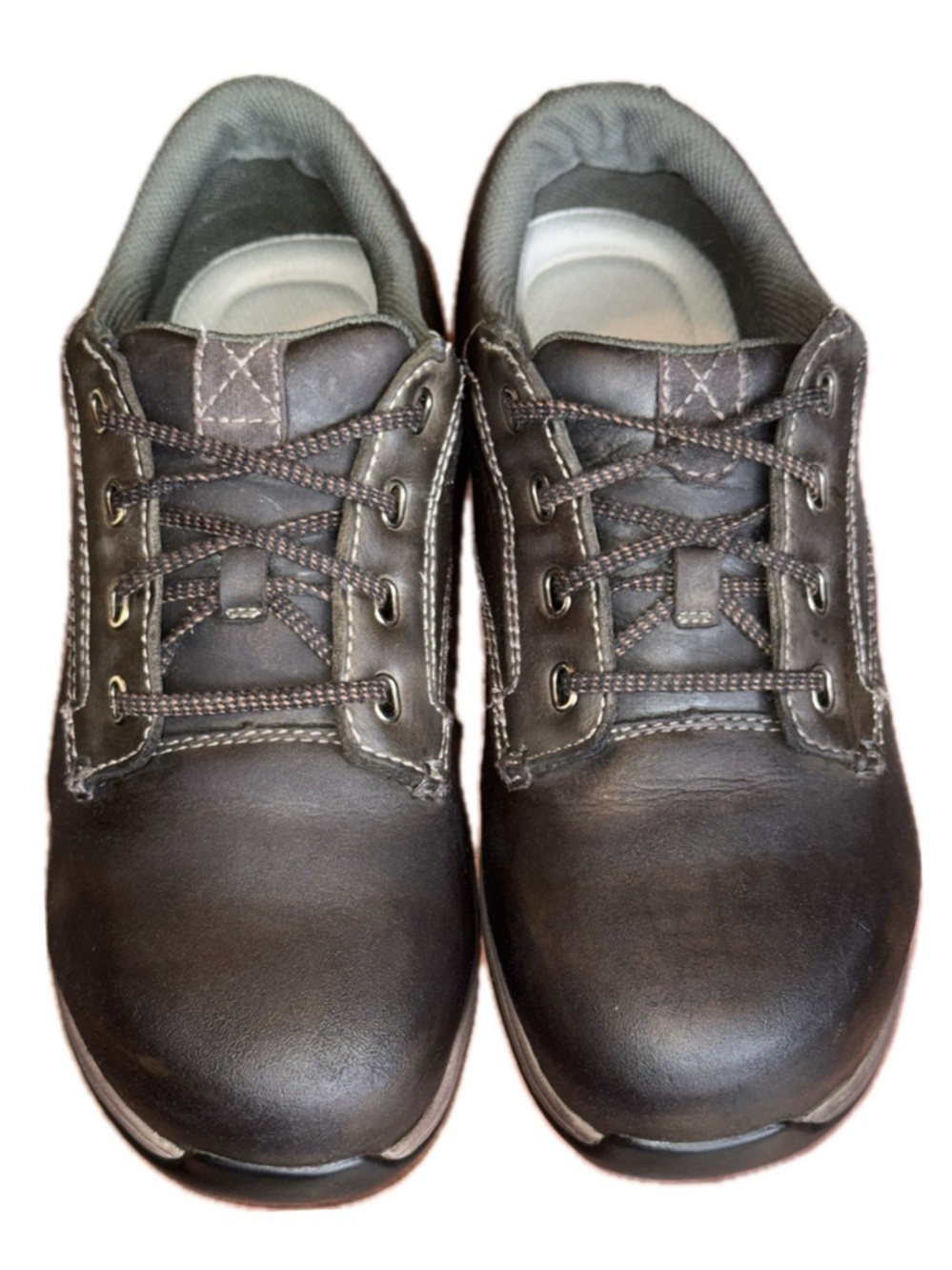 RED WING WORX Steel Toe Nubuck Leather Work Oxford Shoes Brown | 8.5D